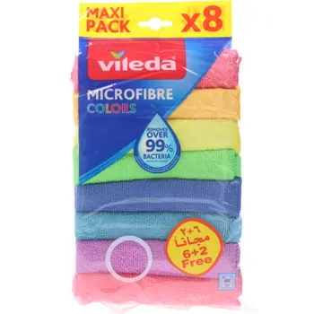 Vileda Microfibre Colors Cloths 6Pieces