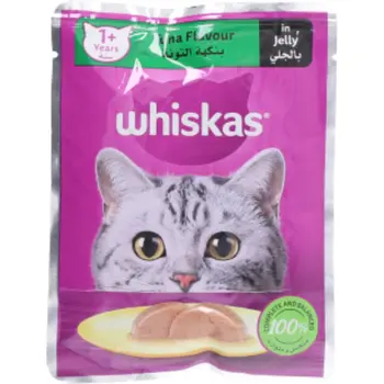 ويسكاس طعام رطب للقطط بالتونة في الجلي 80جرام