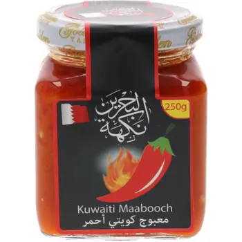 نكهة البحرين آچار معبوج كويتي أحمر 250جم