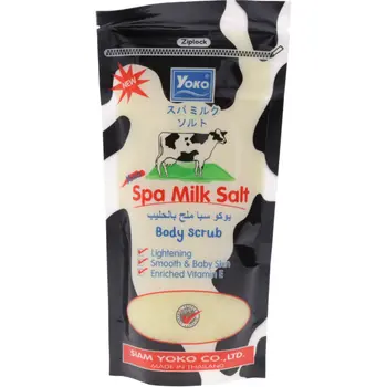 يوكوملح الحليب الطبيعي سبا لتقشير، تنعيم وتفتيح بشرة النساء 300جرام