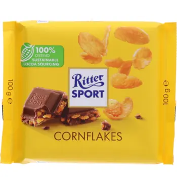 ريتر سبورت شوكولاتة برقائق الذرة 100جرام