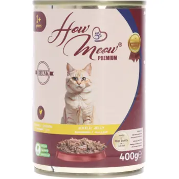 هاو مياو طعام رطب ممتاز للقطط دجاج 400جرام
