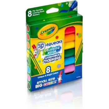 Crayola 8 Count Washable Coloring Book Pip-Squeaks Markers 1Piece