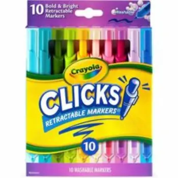Crayola Clicks Retracountable Markers, Bold & Bright, 10 Count 1Piece