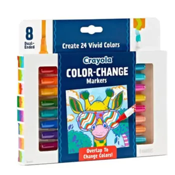 Crayola Doodle & Draw Color Change Doodle Marker, 8 Count 1Piece
