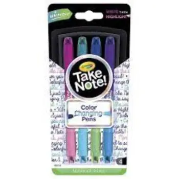 Crayola 4 Count Take Note! Color Changing Pens 1Piece
