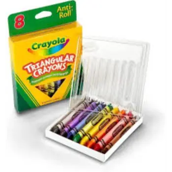 Crayola 8 Count Anti-Roll Triangular Crayons 1Piece