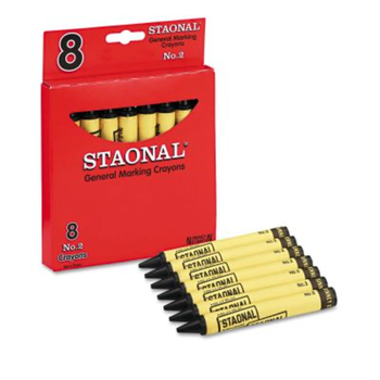 Crayola 8 Count Staonal® Marking Crayons - Black 1Piece