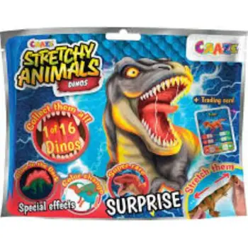 Craze Stretchy Animals Dinos Surprise Figure Unisex, 3-4 Years 1Piece