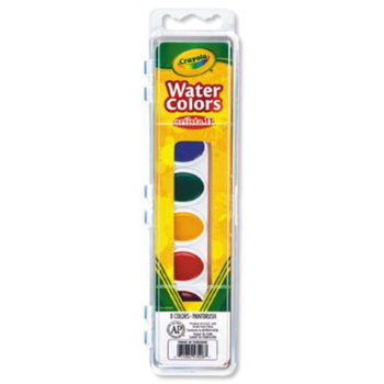 Crayola Artista Ii Watercolors, 8 Semi-Moist Oval Pans, 1 Brush 1Piece