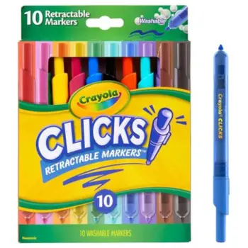 Crayola 10 Count Washable Clicks Retracountable Markers™ 1Piece