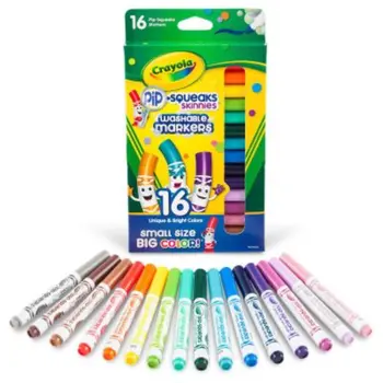 Crayola 16 Count Washable Pip-Squeaks Skinnies® Markers 1Piece