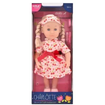 Dolls World Pkn78206 14″ Charlotte Soft Bodied Fashion Doll With Golden Hair Toddler, 0-2 Years 1Piece
