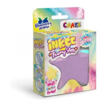 Craze - Inkee Foamy Star Bath Bomb With Almond Oil & Playful Popcorn Aroma 1Piece