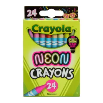 Crayola Neon Crayons, 24 Count 1Piece