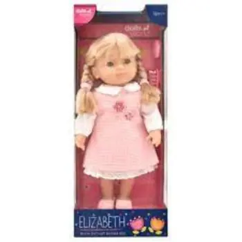 Dolls World 14″ Soft Bodied Girl With Hair Elizabeth Nurturing Doll Toddler, 0-2 Years 1Piece
