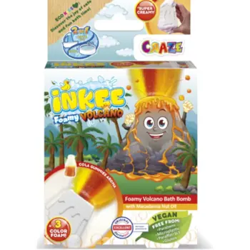 Craze - Inkee Foamy Volcano Bath Bomb - Oil & Playful Cola Gummies Aroma 1Piece
