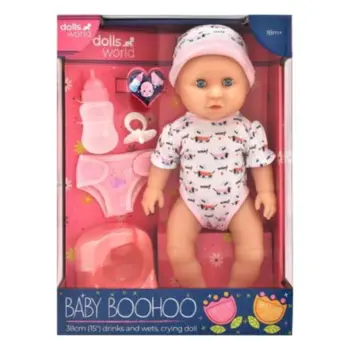 Dolls World 15″ Baby Boohoo Deluxe Baby Doll Toddler, 0-2 Years 1Piece