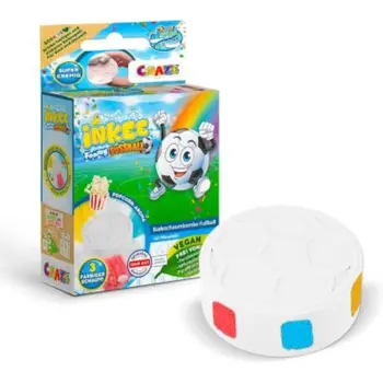 Crayola Inkee Foamy Football Kids Bath Bomb With Colorful Effecount Popcorn Scent, 60G, Gluten Free 1Piece