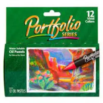 Crayola 24 Assorted Colors, Water Soluble Portfolio Series Oil Pastels 1Piece