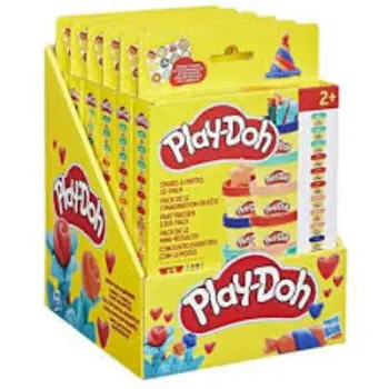 Play-Doh 12 Pack Treats & Favors, Stickers & 1 Ounce Modeling Compound Cans, Party Goodie Bag Fillers, Arts & Crafts For Kids 2+ 1Piece