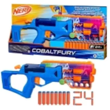 Nerf N Series Cobaltf Fury Blaster, 24 Official Nerf N1 Darts Compatible Only With Nerf N1 Dart Blasters 1Piece