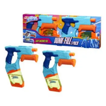 Nerf Super Soaker Dunk-Fill Water Blaster 2-Pack, Instant Fill 11 Fluid Ounce Tanks 1Piece