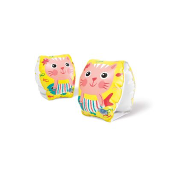 Intex Happy Kitten Swim Arm Bands Unisex, 6+ Months, Pack Of 2 1Piece