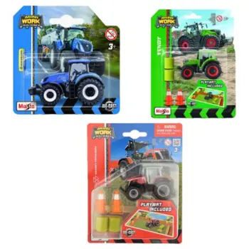 Maisto Mini Work Machines Assorted Diecast Tractor Boys, 3-4 Years 1Piece