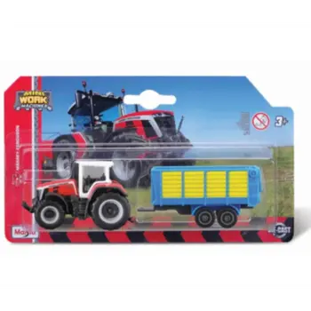 Maisto Mini Tractor With Trailer Assorted Vehicle Boys, 3-4 Years 1Piece