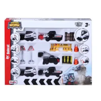 Maisto Bobcat Mini Work Machines Diecast Vehicle Playset Boys, 3-4 Years 1Piece
