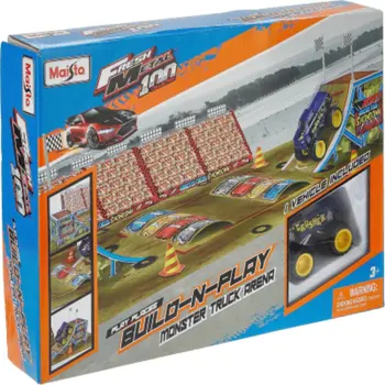 Maisto Play Places Build-N-Play Monster Truck Arena Playset Boys, 3-4 Years 1Piece