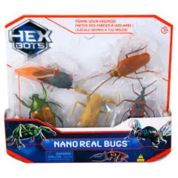 Hex Bots Nano Real Bugs Fake Insect Crawling Toy Unisex, 3-4 Years, Pack Of 5 1Piece