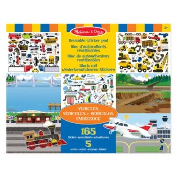 Melissa & Doug Vehicles Reusable Sticker Pad With 165+ Reusable Stickers Unisex, 3-4 Years 1Piece