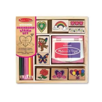 Melissa & Doug Wooden Friendship Stamp Set Unisex, 5-7 Years 1Piece