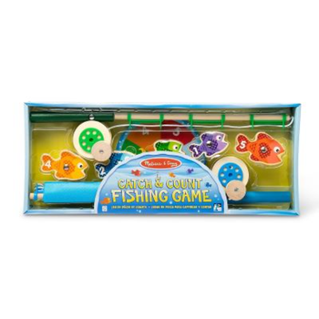Melissa & Doug Catch & Count Wooden Fishing Game With 2 Magnetic Rods Unisex, 3-4 Years 1Piece