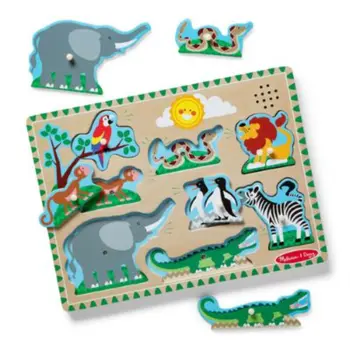 Melissa & Doug Zoo Animals Sound Puzzle Unisex, 3-4 Years 1Piece