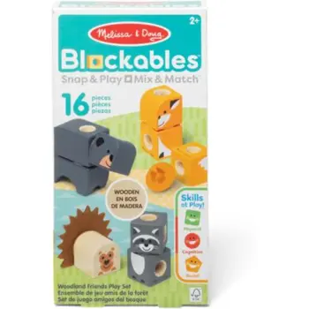 Melissa & Doug Blockables Woodland Friends Playset Unisex, 3-4 Years 1Piece