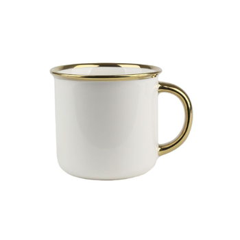 Saco White-Gold Coffee Mug 13oz