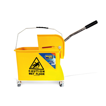 Maog Yellow Mop Bucket on Wheels 20L