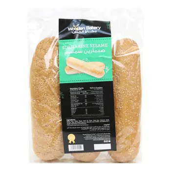 Wooden Bakery Sesame Submarine Bread 1 Piece