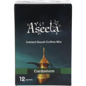 Aseela Cardamom Instant Saudi Coffee 12x5g