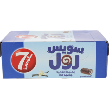 7 Days Jumbo Vanilla Swiss Roll 6x55g