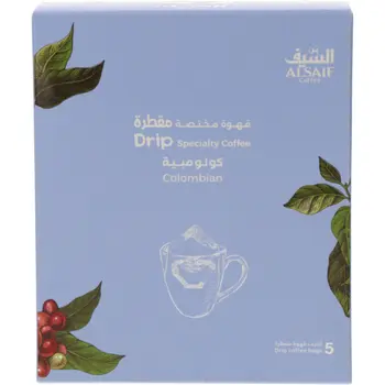 السيف قهوة كولومبية مقطرة مختصة 5×12جرام