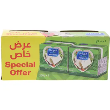 Almarai Full Cream Feta Cheese 2x200g
