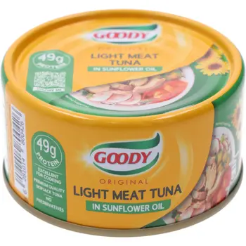 قودي لحم تونا خفيف بزيت دوار الشمس 185جرام