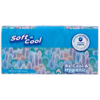 Soft N Cool 2-Ply Facial Tissue 5x200 Sheets