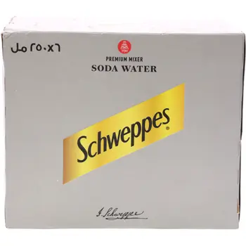 Schweppes Premium Mixer Soda Water 6x250ml