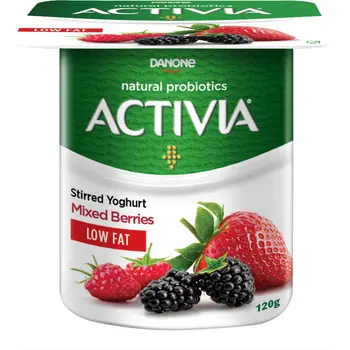 Activia Low Fat Mixed Berrie Stirred Yoghurt 120g