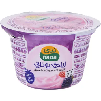 ندى زبادي يوناني بالتوت الأسود وتوت العليق 160جرام